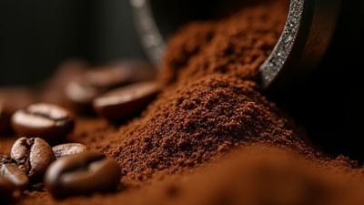 Thumbnail showing macro view of coffee grounds and a grinder dial.